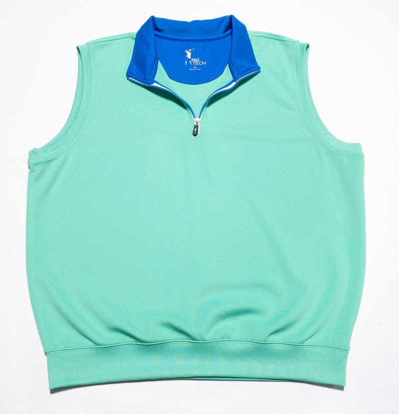 Fairway & Greene Vest Men's XL Golf Pullover 1/4 Zip Wicking Stretch Mint Green
