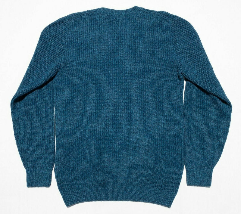 Lacoste Sweater Men's 4 (Medium) Cotton Cashmere Blend Teal Blue France Knit