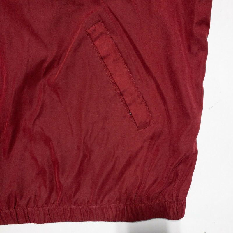 Bobby Jones Men's 2XL Lined Solid Red 1/4 Zip Wind Rain Resistant Golf Vest