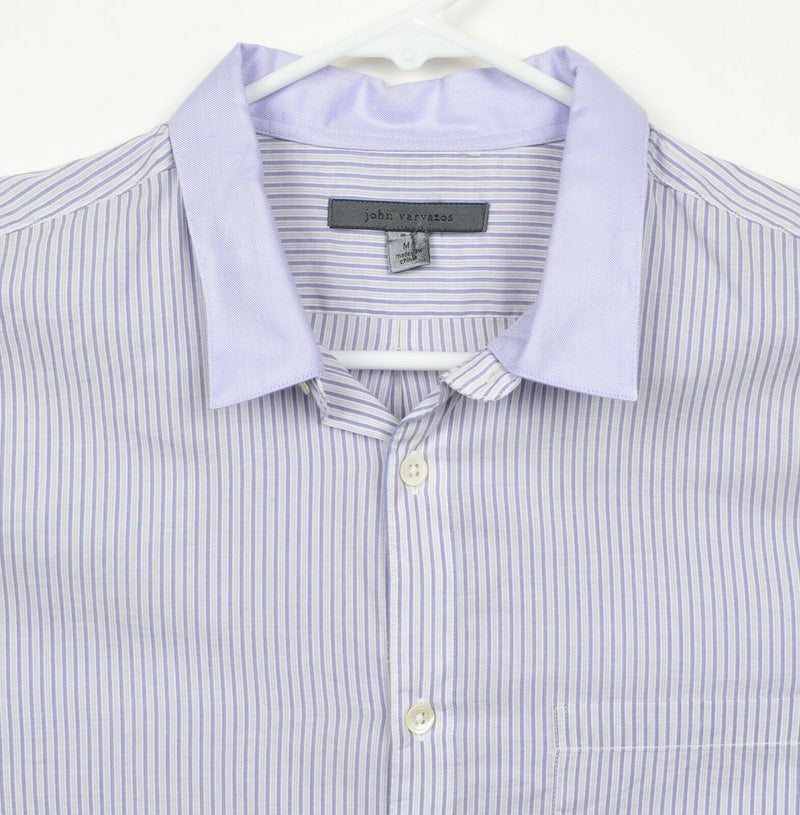 John Varvatos Men's Sz Medium Purple Striped Long Sleeve Shirt