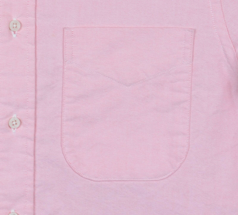 Gitman Bros Men's Small "Vintage" Solid Pink USA Long Sleeve Button-Down Shirt