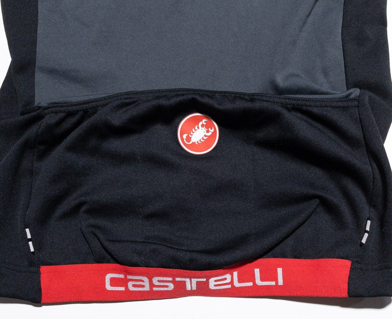 Castelli Cycling Vest Men's Large Windstopper Gore Full Zip Red Scorpion