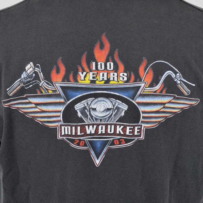 Vintage Harley-Davidson Men's Large "Who Let the Hogs Out" Milwaukee Rally Shirt