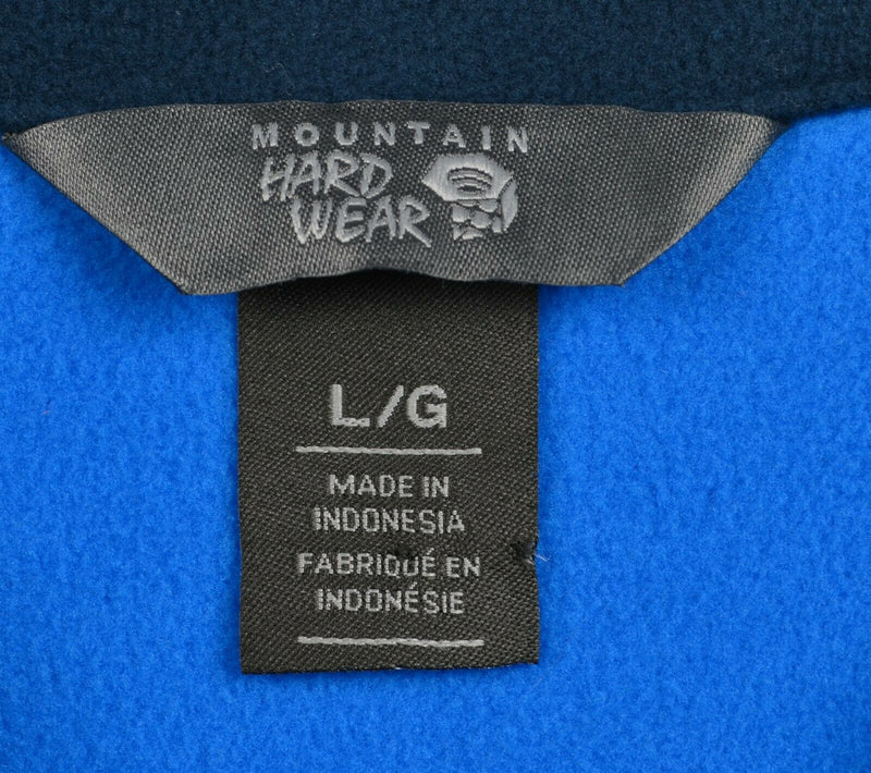Mountain Hardwear Men's Large Half Zip Blue Pullover Fleece Microchill 2.0 Zip T