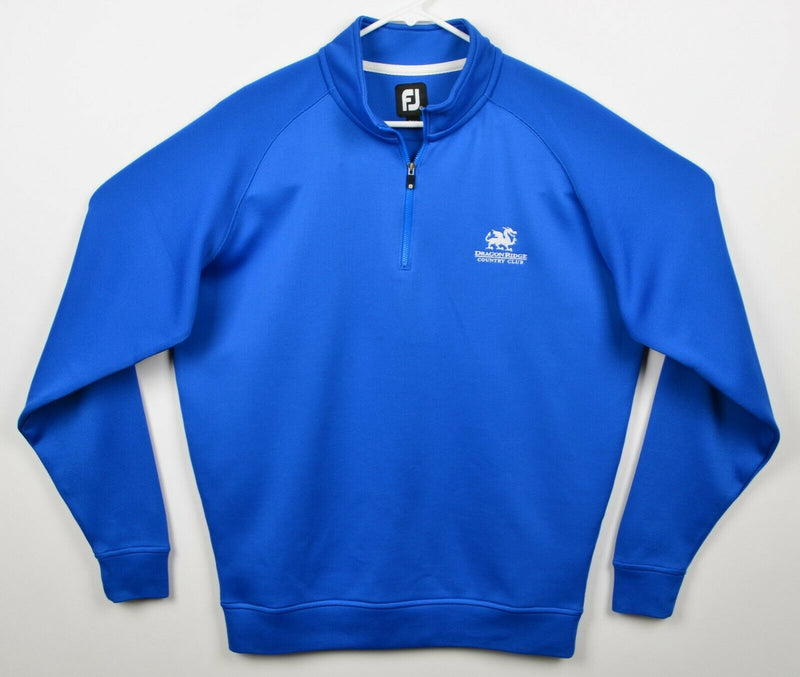 FootJoy Men's Sz Large Solid Blue 1/4 Zip Pullover Golf Sweatshirt Jacket