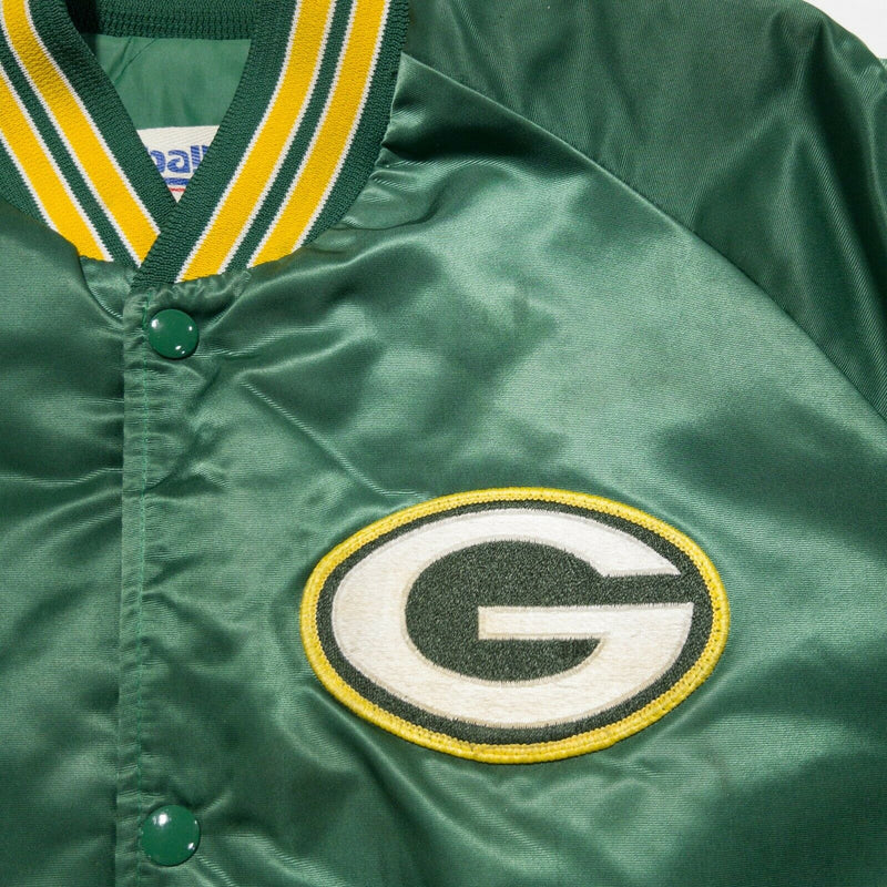 Vintage Green Bay Packers Men's XL? Chalk Line Satin Green Gold NFL Snap Jacket