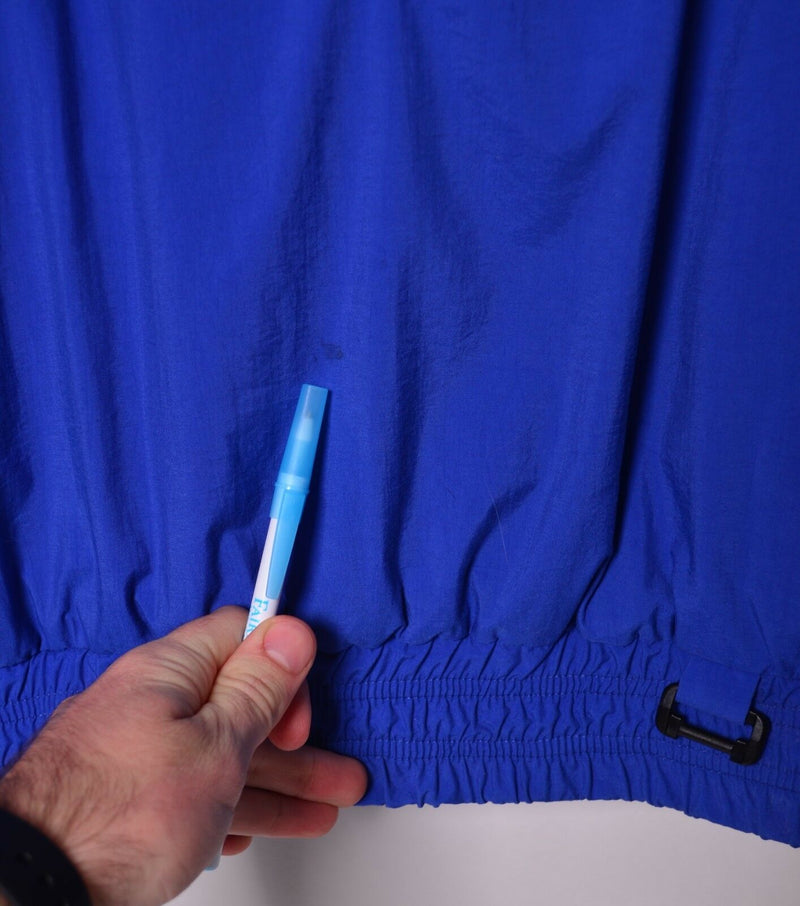Vintage 90s Alpine Ski Men's Large Pullover Colorblock Blue Ski Anorak Jacket