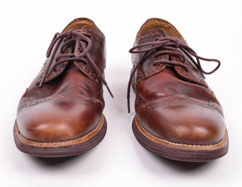 Cole Haan Men's 12 M LunarGrand Brown Leather Wing Tip Shoes C13197