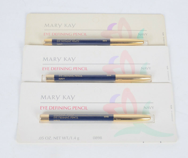 Lot of 3 Mary Kay Eye Defining Pencil 0898 Navy (Blue) 0.5 Oz (3 Pencil Bundle)