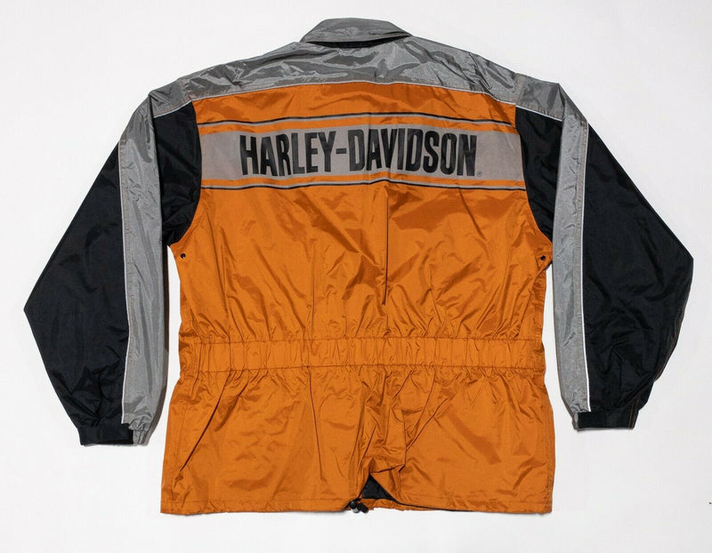 Harley-Davidson Travel Rain Suit Two Piece Jacket Pants PVC Orange Men's Large