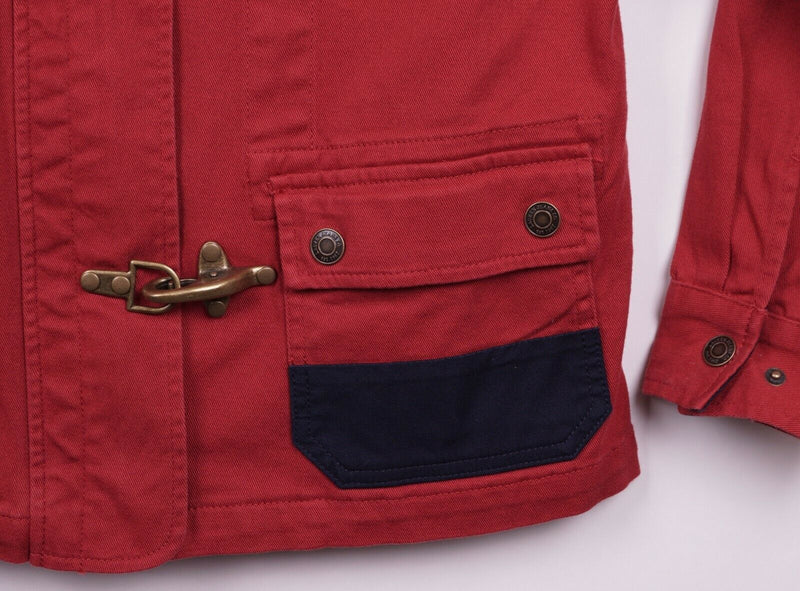 Lauren Ralph Lauren Women's Sz Large Metal Toggle Red Nautical Steampunk Jacket