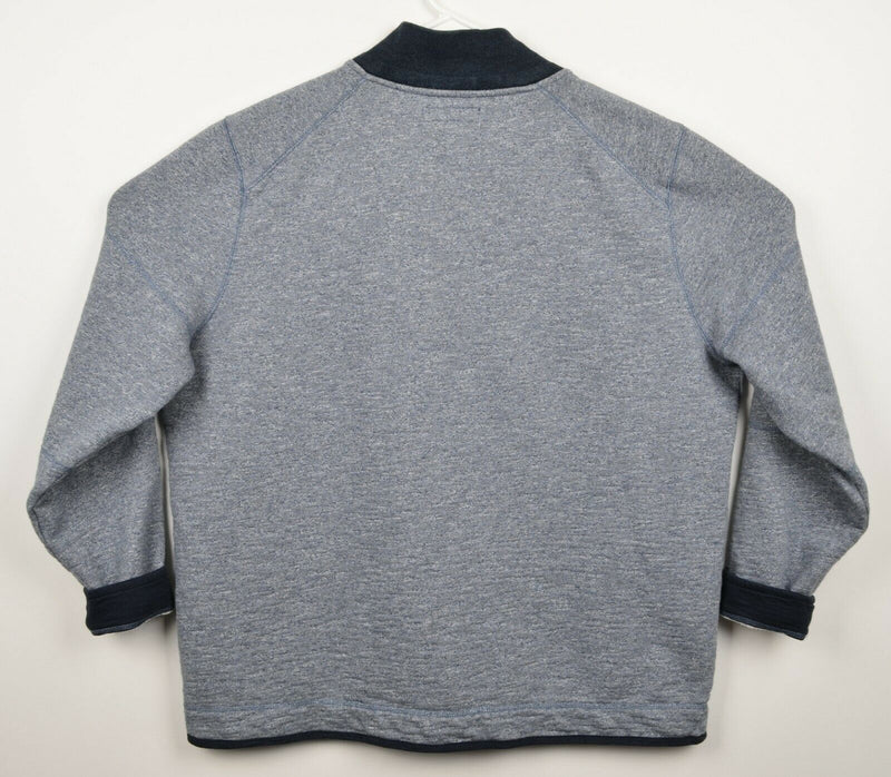 Carbon 2 Cobalt Men's XL Heather Blue 1/4 Zip Pullover Contrast Sweatshirt