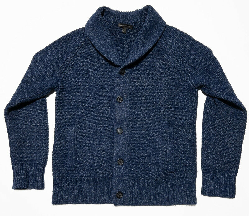 Banana Republic Merino Wool Knit Shawl Collar Cardigan Sweater Blue Men's Large