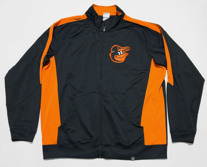 Baltimore Orioles Men's 2XL Majestic Full Zip Black Lightweight Track Jacket