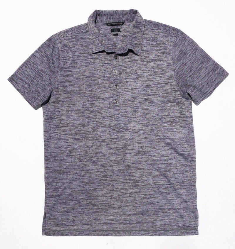 John Varvatos Luxe Polo Medium Men's Shirt Purple Short Sleeve Polyester Viscose