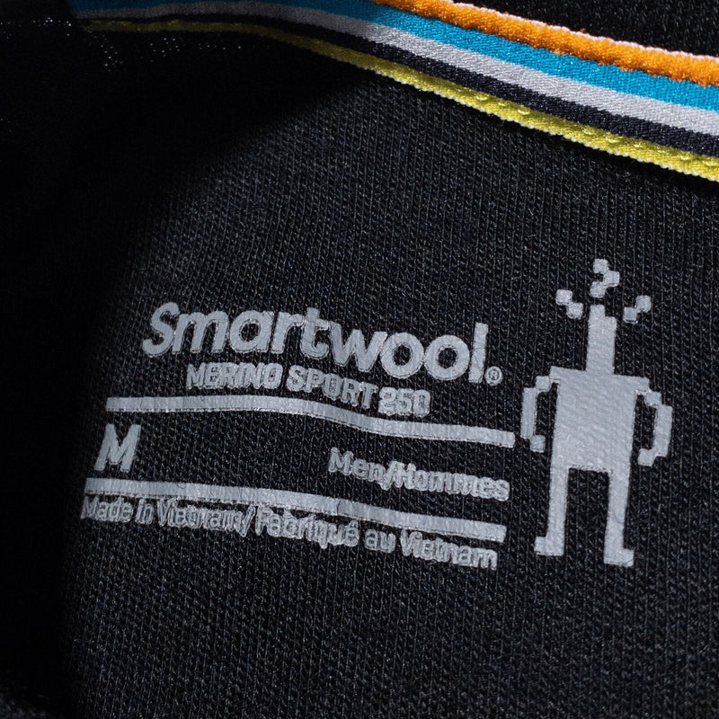 SmartWool Base Layer Men's Medium Merino Sport 250 Long Sleeve Black Gray Wool