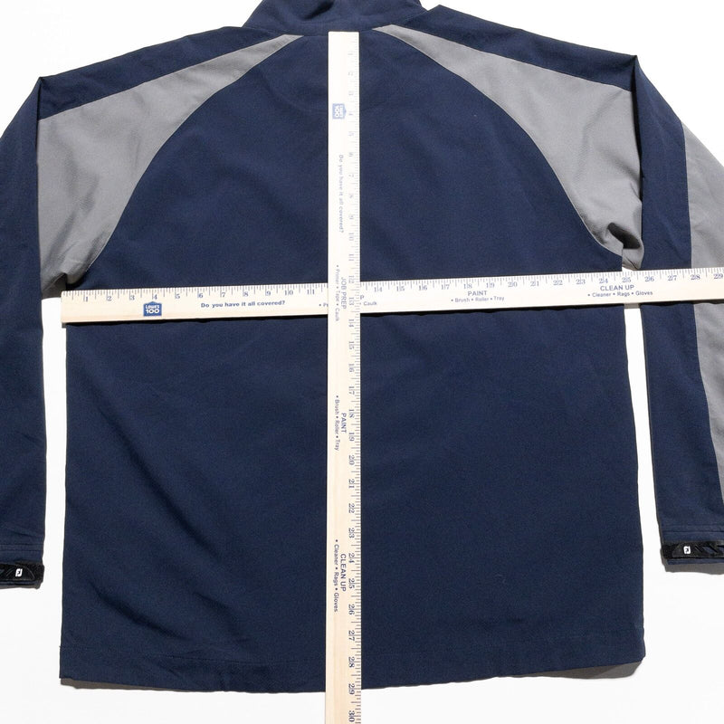 FootJoy Golf Jacket Mens Large Pullover Half-Zip Wind Rain Blue Gray The Farm CC