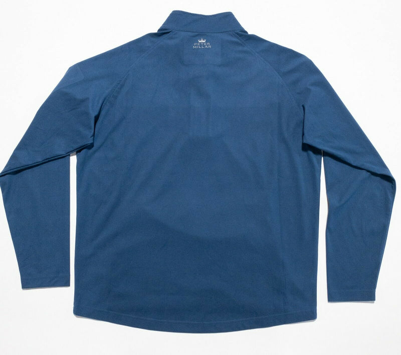Peter Millar Crown Sport Men's Notre Dame Blue 1/4 Zip Pullover Golf Jacket