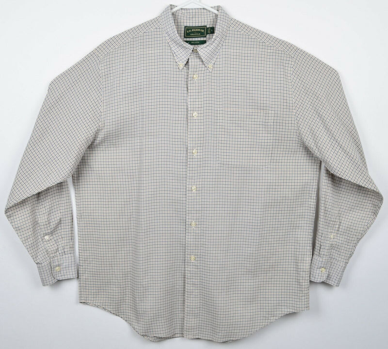 CC Filson Men's Large Golden Yellow Plaid Long Sleeve Button-Down Shirt