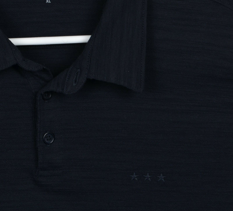 John Varvatos USA Men's Sz XL Three Stars Embroidered Dark Gray Polo Shirt