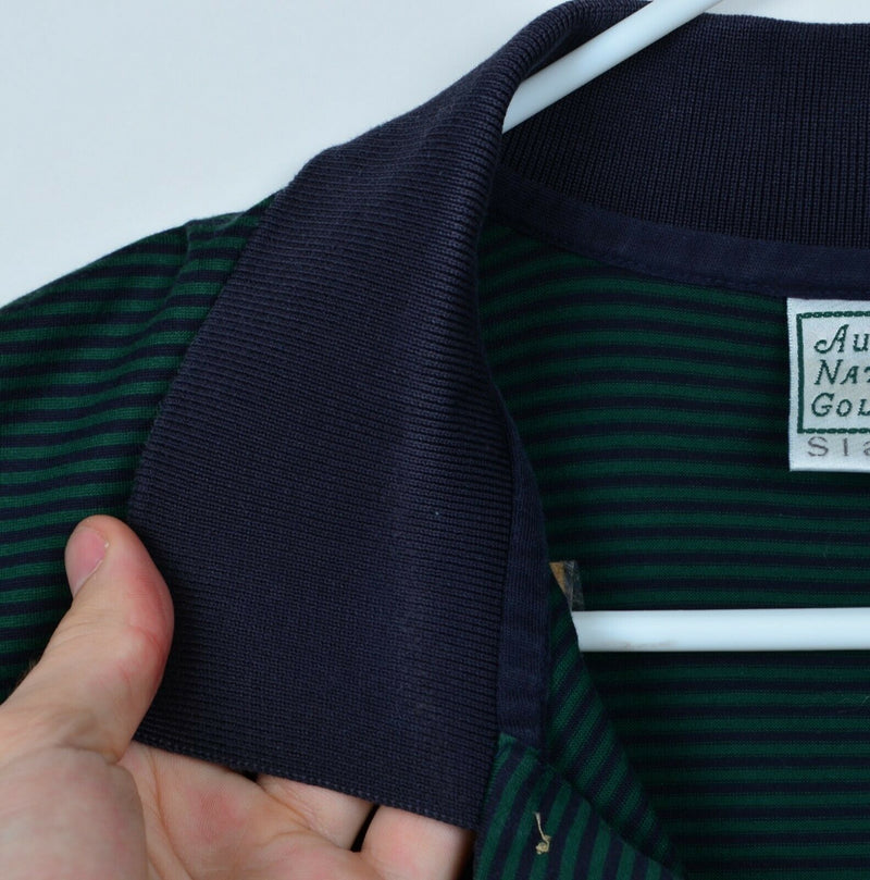 Augusta National Golf Shop Men's XL Green Striped Slazenger Golf Polo Shirt