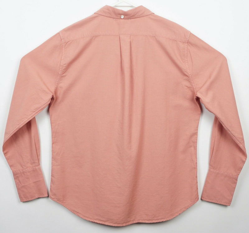 Alex Mill Men's XL Solid Peach Pink/Orange Long Sleeve Button-Front Shirt