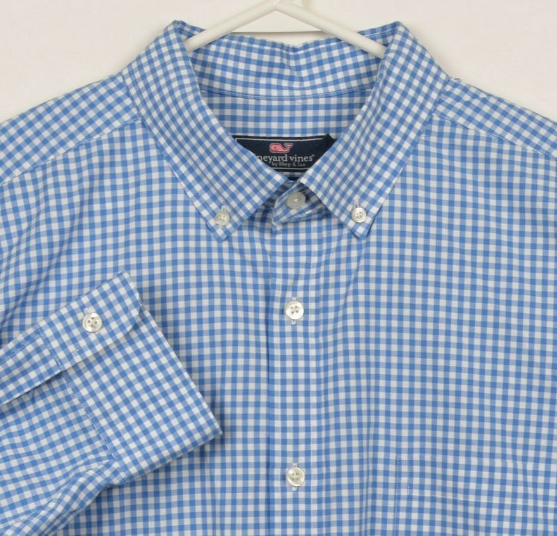 Vineyard Vines Men's XL Classic Fit Murray Blue Gingham Check Button-Down Shirt