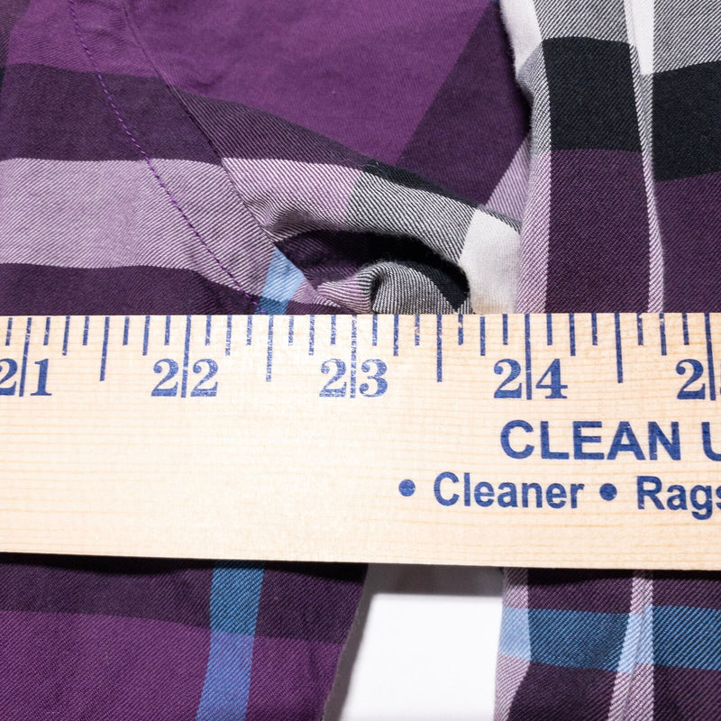 Burberry Brit Shirt Men's XL Purple Check Long Sleeve Button-Down Designer