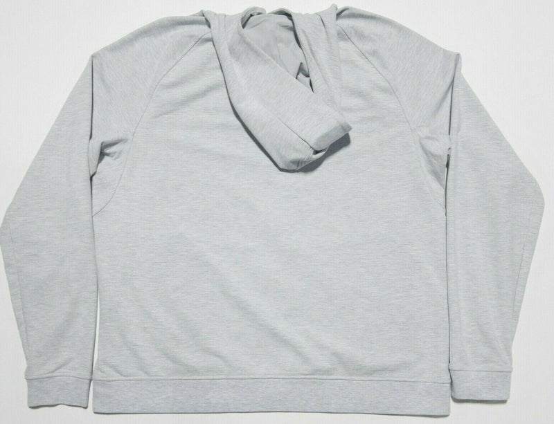 Lululemon Men's 2XL Heather Gray Full Zip Athleisure Stretch Hoodie Sweatshirt