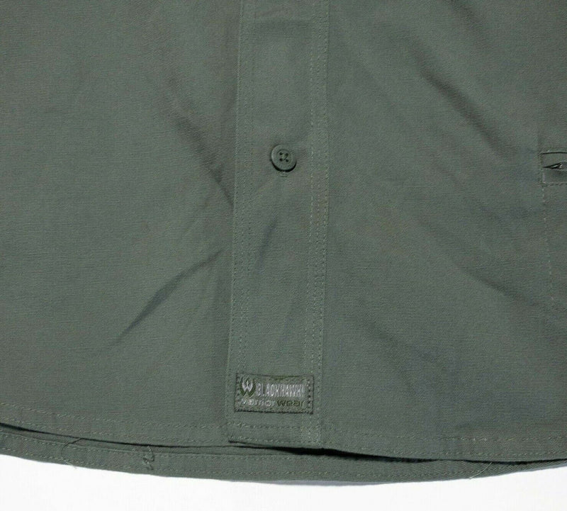 Blackhawk Tactical Shirt Medium Men's Olive Drab Green Warrior Wear Button