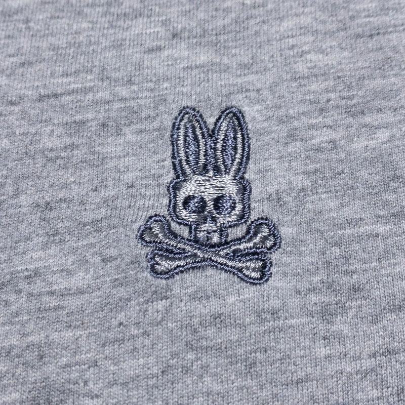 Psycho Bunny Hoodie Men's XL Pullover Bunny Placket Sweatshirt Heather Gray