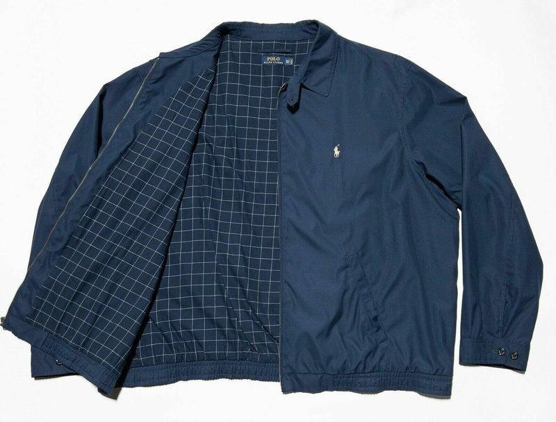 Polo Ralph Lauren Men's 3XLT Tall Flannel Lined Navy Blue Bomber Jacket