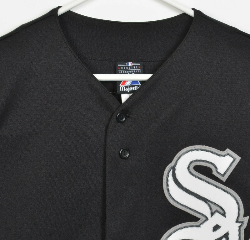 Chicago White Sox Men's Medium Jake Peavy Black Majestic MLB Baseball Jersey