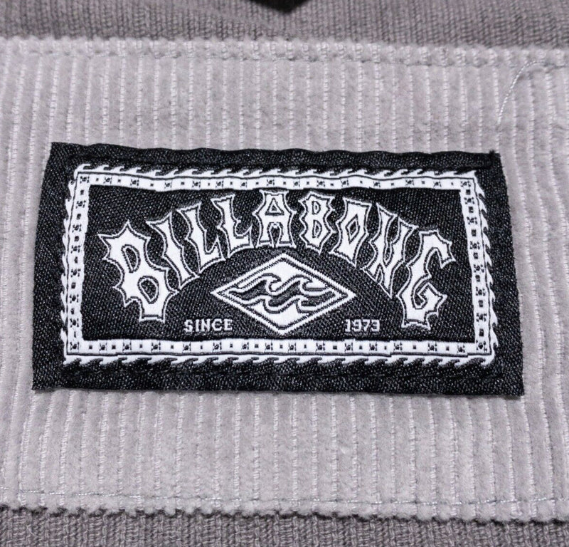 Billabong Corduroy Jacket Boy's Large Gray Surf Beach The Cord Jacket Kid's