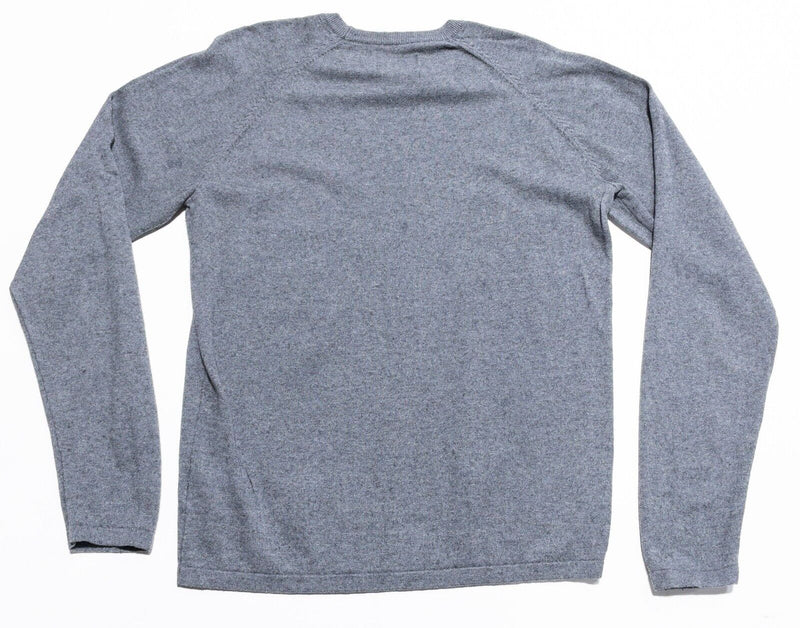 Burton Wool Sweater Men's Medium Pullover Crew Neck Knit Gray Cotton Blend