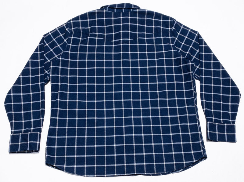 Levi's Made & Crafted Pearl Snap Shirt Men's XL Blue Plaid Long Sleeve Retro
