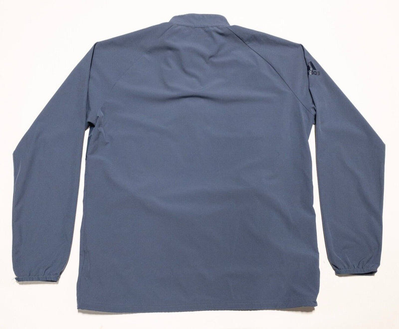 Adidas Golf Jacket Men's Large 1/4 Zip Pullover Blue Bird Floral Graphic