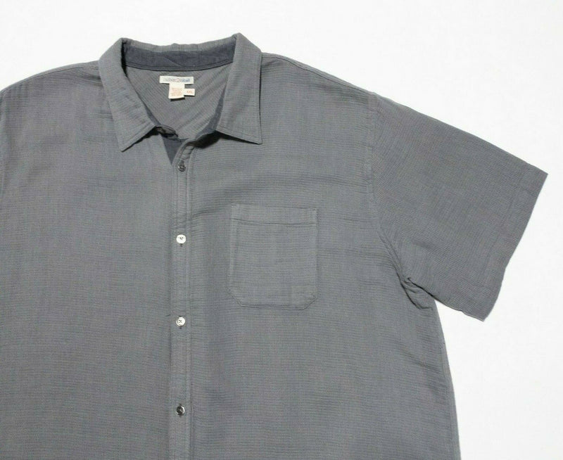 Carbon 2 Cobalt Button Shirt 2XL Men's Gray Short Sleeve Button-Front