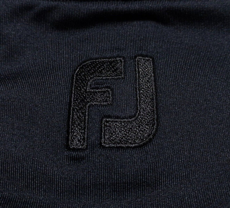 FootJoy Half-Zip Pullover Men's Large Golf Solid Black Wicking Stretch