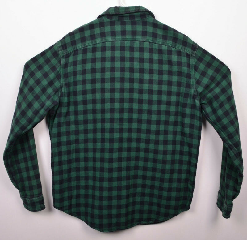 Polo Ralph Lauren Men's Large Green Black Check Loop Collar Flannel Shirt