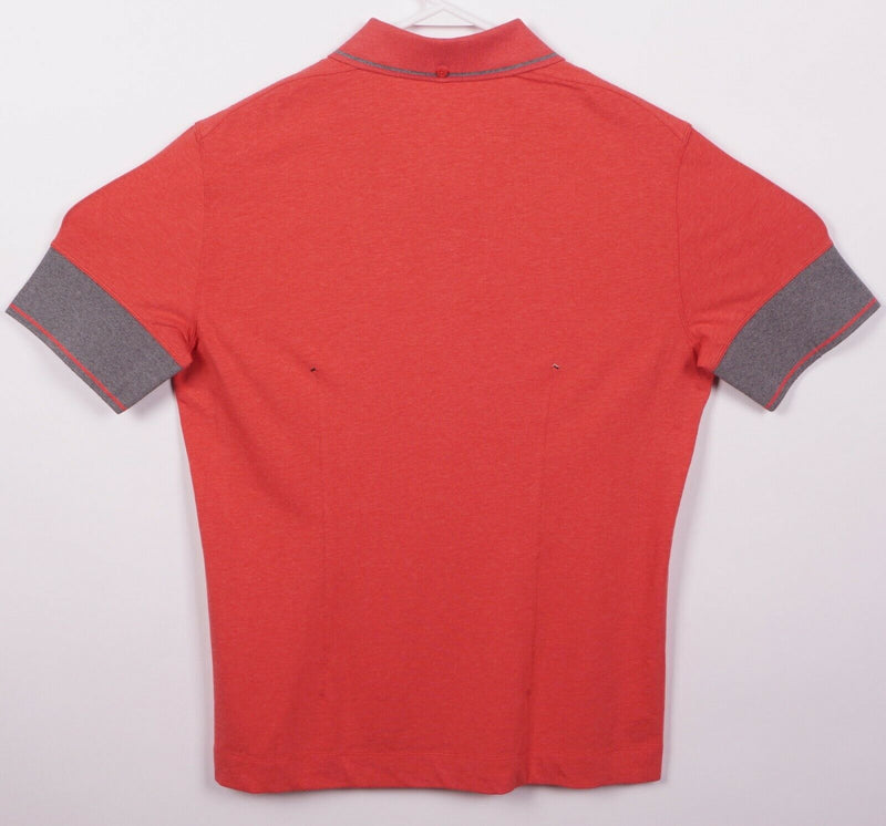 Kit and Ace Men's Medium Technical Cashmere Orange Athleisure Soft Polo Shirt