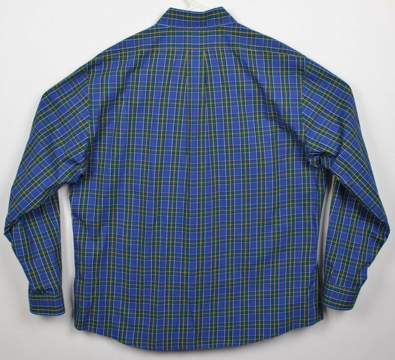 Brooks Brothers Men's XL Regent Fit Blue Green Yellow Plaid Button-Down Shirt