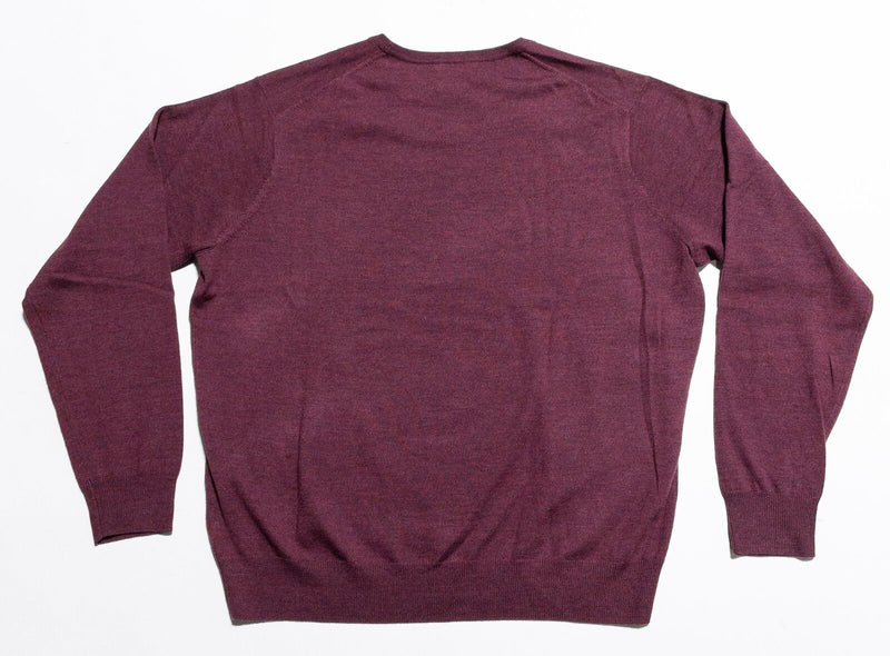 Peter Millar Crown Soft Sweater Men's XL Merino Wool Silk Blend Crewneck Red