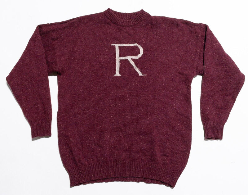 Harry Potter Sweater Adult 2XL Ron Weasley R Monogram Wool Silk Red Scotland