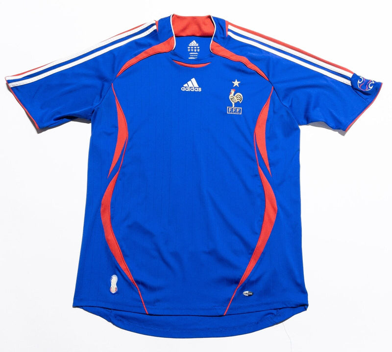 France Soccer Jersey Men's Large Adidas Blue Red 2006-07 National Team Football