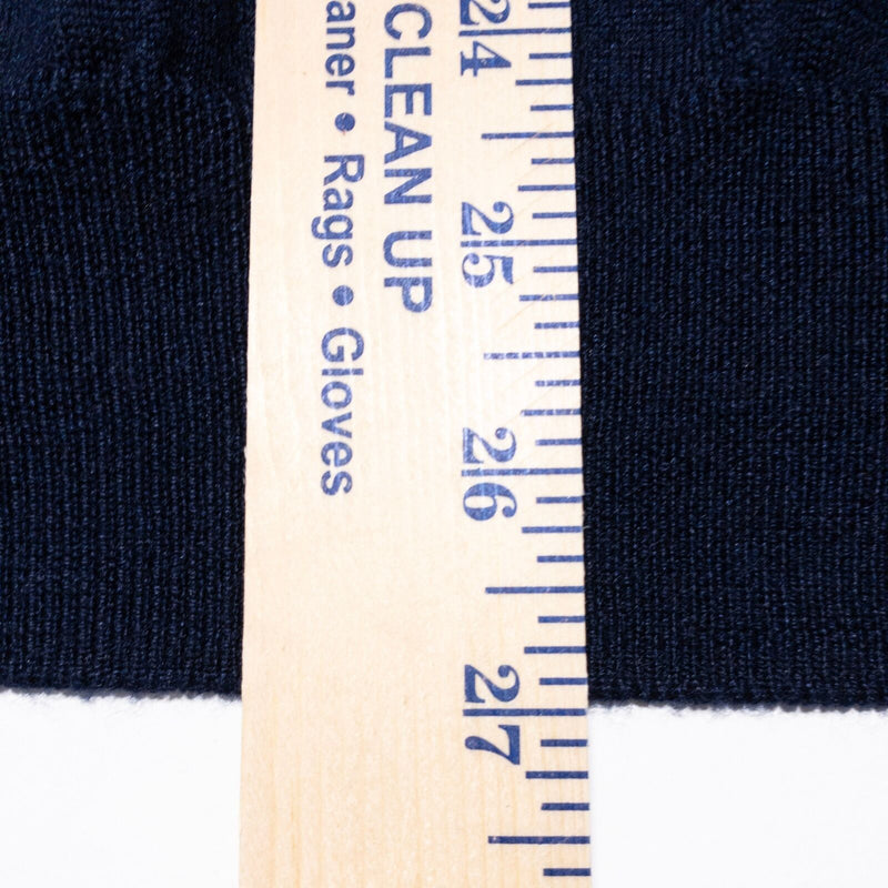 Peter Millar Wool Silk V-Neck Sweater Men's Large Crown Soft Navy Blue Knit