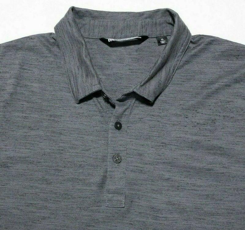 Travis Mathew Golf Polo XL Men's Wicking Stretch Polyester Blend Heather Gray