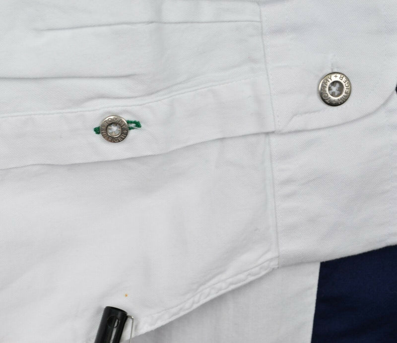 Vintage 90s Tommy Hilfiger Men's Large Star Class Big Logo TH Button-Front Shirt