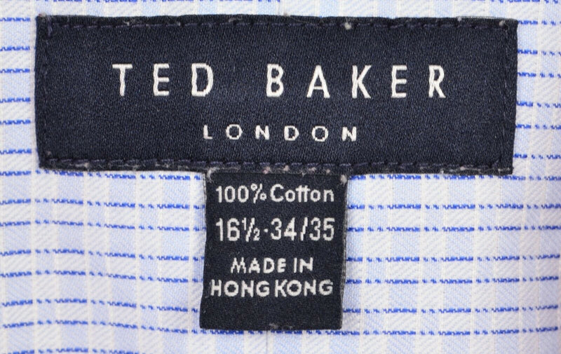 Ted Baker London Men's 16.5-34/35 Flip Cuff Pink Button-Front Dress Shirt