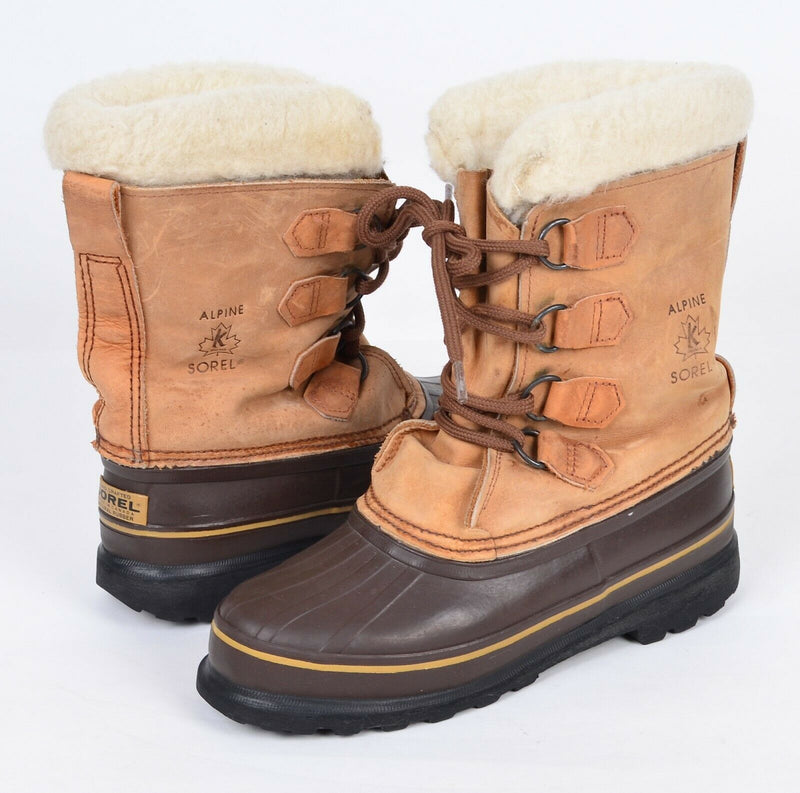 Sorel Women's 7 Alpine Insulated Leather Rubber Duck Canada Winter Snow Boots
